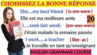 English Test 4 / Grammar Quiz- Améliorez Votre Grammaire en Anglais en 10 Minutes