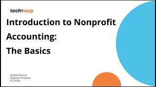 Introduction to Nonprofit Accounting The Basics