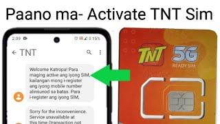 bakit hindi ma activate ang tnt sim || paano activate ang talk n text sim card 2023