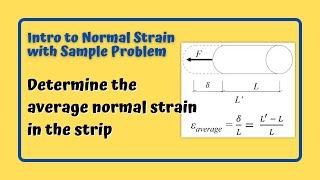 normal strain intro and sample problem | Mechanics of Deformable Bodies Lesson 7