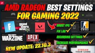 AMD Radeon Software New update 22.10.3 (2022 FOR Best Setting Gaming)