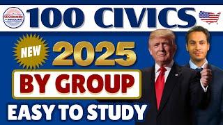 2025 USCIS 100 Civics Questions and Answers By Groups | US Citizenship (2008 Version) Easy Answers