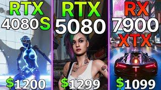 New RTX 5080 vs RTX 4080 Super vs RX 7900 XTX - Test in 4K