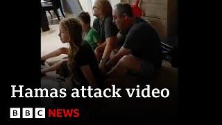 Shocking video of family held captive by Hamas after killing teenage daughter - BBC News