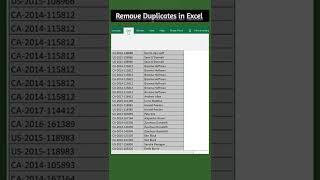 Remove Duplicates in Excel | #excelshortsvideo | #shorts #Swapnjeet #excel #exceltricks