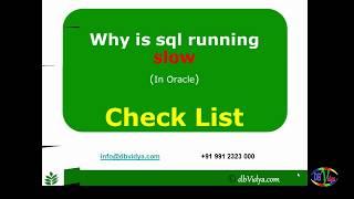 Why is sql running slow