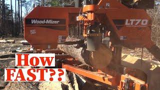 How FAST can one man cut on a WOODMIZER LT70