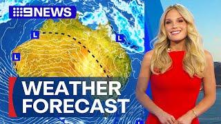 Australia Weather Update: Possible showers and thunderstorms for country's east | 9 News Australia