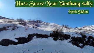 Snow Cover mountain Yamthang Valley North Sikkim | Beautiful Snow view #yamthangvalley.