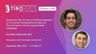 Diagnostic Test Accuracy of Ultrasonography vs Computed Tomography with Dr. Alabousi