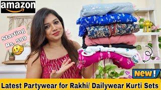 Amazon Partywear/Dailywear Kurti Set Haul | Latest Stylish Kurtis/Dress| Amazon Haul | Pink's House