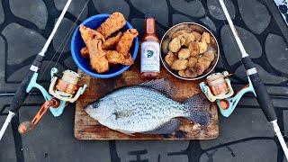 Catch and Cook SPICY Crappie Fingers on the Boat!!