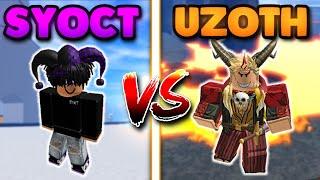 syoct VS Blox Fruits Admin Uzoth (Blox Fruits PVP)