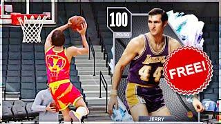 FREE 100 OVERALL JERRY WEST GAMEPLAY!! A TRIBUTE TO A LEGEND IN NBA 2K24 MyTEAM!!