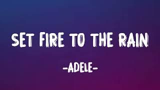 Set Fire To The Rain- Adele (lyrics video)