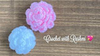 Easy crochet rose flower/ crochet flower for beginners / Crochet Rose