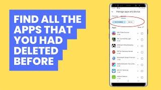 How to find out the names of all the apps that you had deleted even though you don't remember them