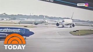 Video: Delta planes collide on Atlanta taxiway, rattling passengers