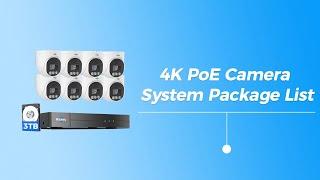 Hiseeu newest dome 4k poe security camera system