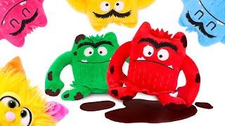 Five Little Monsters jumping up and down  Nursery Rhymes for kids