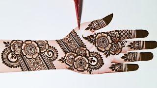 Full hand easy mehndi design | simple mehndi design| front hand mehndi design | mehandi design