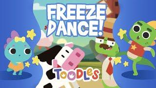 FREEZEDANCE! Old MacDonald - Dinosaurs - Nursery Rhymes - Toodles Kids TV - Nursery and Kids Songs