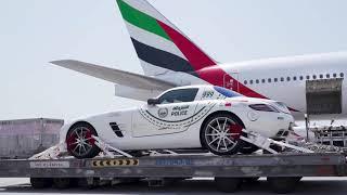 Dubai Police's Mercedes-Benz SLS flies Emirates SkyCargo