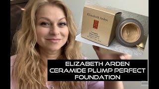 Elizabeth Arden Ceramide Plump Perfect Cream Foundation Product Review - Anti-aging foundation