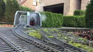 Echtdampf Gartenbahn. Lok Nr22 auf Probefahrt.