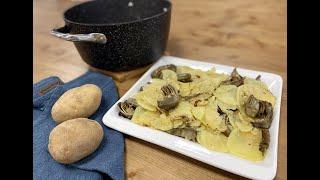 Carciofi e patate in padella, un contorno facile e gustoso