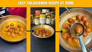 Homemade Pure Desi Ghee Gulab Jamun Recipe | No Khoya Perfect Easy Gulab Jamun