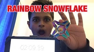 UNBOXING A RAINBOW SNOWFLAKE FIDGET SPINNER!!!