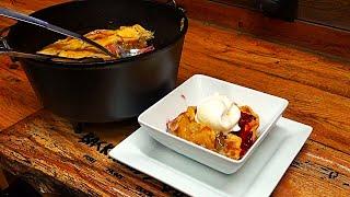 EASY DUTCH OVEN COBBLER - NEW DUTCH OVEN FIRST COOK