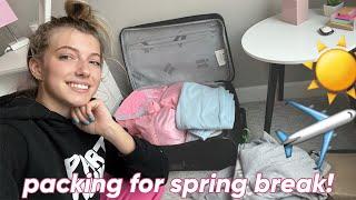 pack with me for spring break!