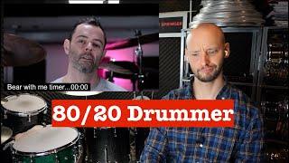  Drum Prof Reacts to 80/20 DRUMMER lesson video