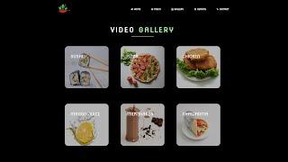 Part 3 | Restaurant Gallery Page | How To Create Video Gallery Using HTML, CSS.