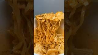 rose buldak ramen with mac & Cheese flavored potato chips #asmr #koreanfood