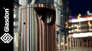 Glasdon UK | Centrum™ Grade 316 Stainless Steel Litter Bin