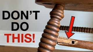 Dowels Don't Repair Furniture! Bad Furniture Repair and How To Fix It #4 - by Fixing Furniture