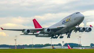 One Air Boeing 747 Departing from East Midlands Airport – A Spectacular Takeoff!