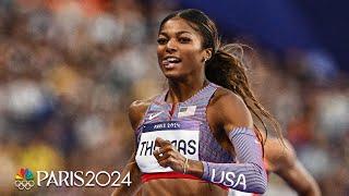 Gabby Thomas books her spot in women's 200m Olympic final | Paris Olympics | NBC Sports