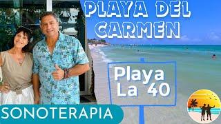Playa del Carmen ,Playa de la 40 , Sonoterapia ,vuelo dron,12 de julio  sin sargazo