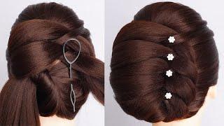 Achieve Dream Ladies Hairstyle With Bun Easy | French Roll Hairstyle For Long Hair