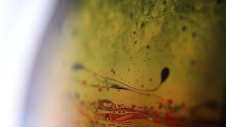 Fantastic Green oils, macro photography, fluid art