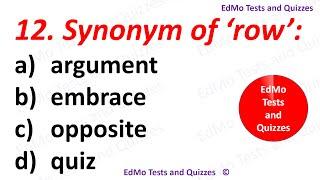 CAN YOU SCORE 20/20? 'Guess the synonym' quiz. Vocabulary Test -12.Learn how to pronounce words too!