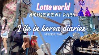 Lotte world Amusement park of korea l Korea life diaries l International student l slice of life l