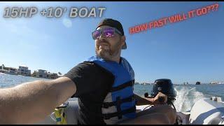 West Marine RIB 310 Top Speed Test With A 15HP Motor!!! Unboxing + Review