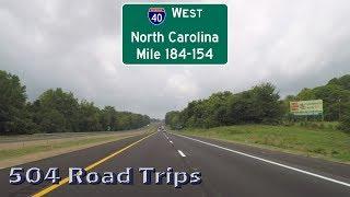 Road Trip #387 - I-40 West - North Carolina Mile 184 to 154