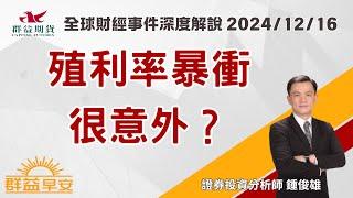 2024/12/16 殖利率暴衝很意外？【群益早安】