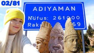 Hiking up Mt. Nemrut through deep snow in ADIYAMAN